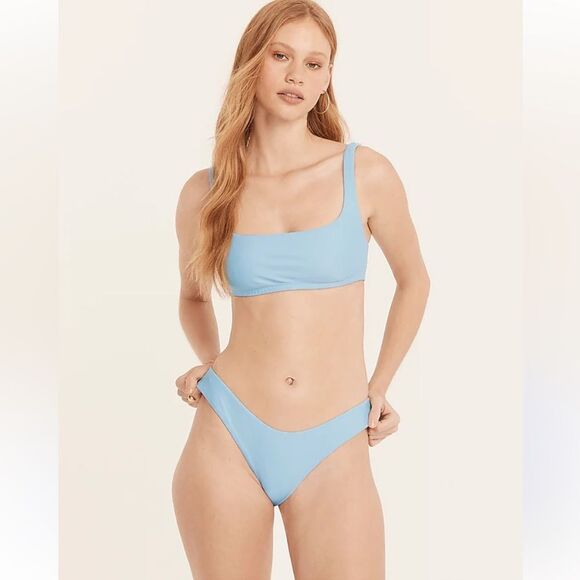 J Crew Curved Waist Cheeky Bikini Bottom bc125 M - Picture 2 of 8